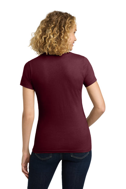 Next Level Apparel Women's Cotton Tee - Maroon - back