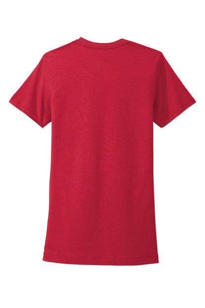 Next Level Apparel Women's Cotton Tee - Red - flat back