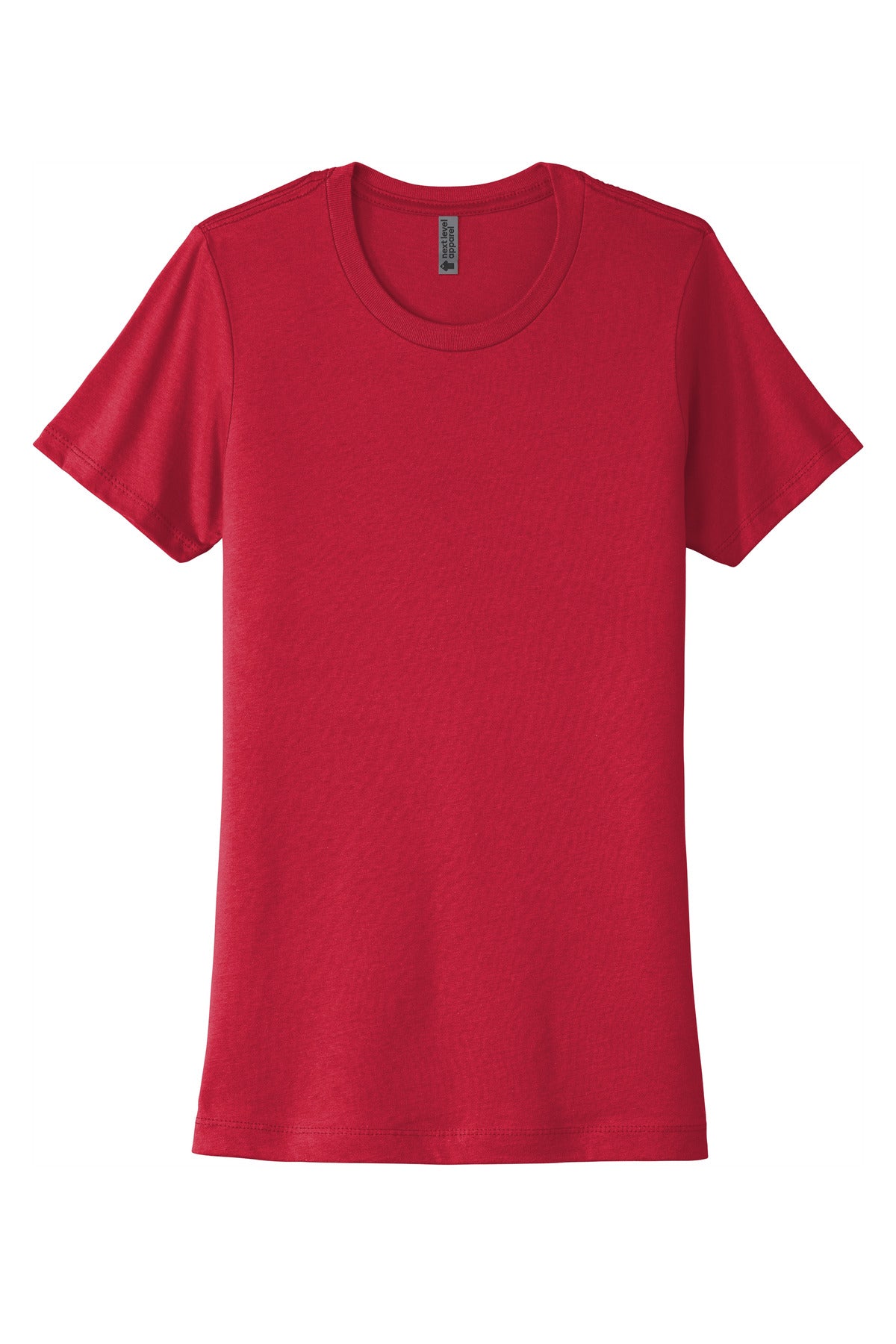 Next Level Apparel Women's Cotton Tee - Red - flat front