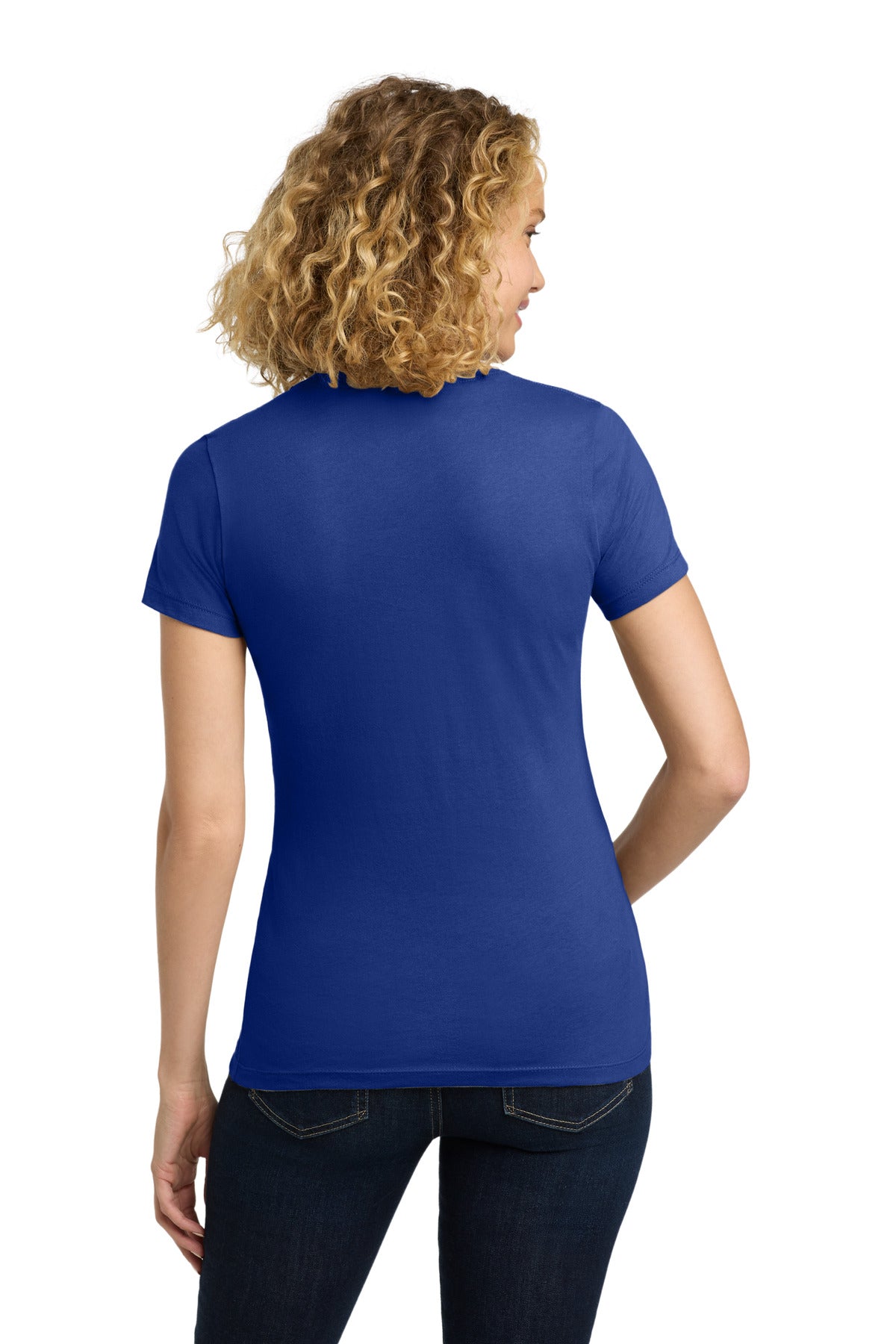 Next Level Apparel Women's Cotton Tee - Royal - back