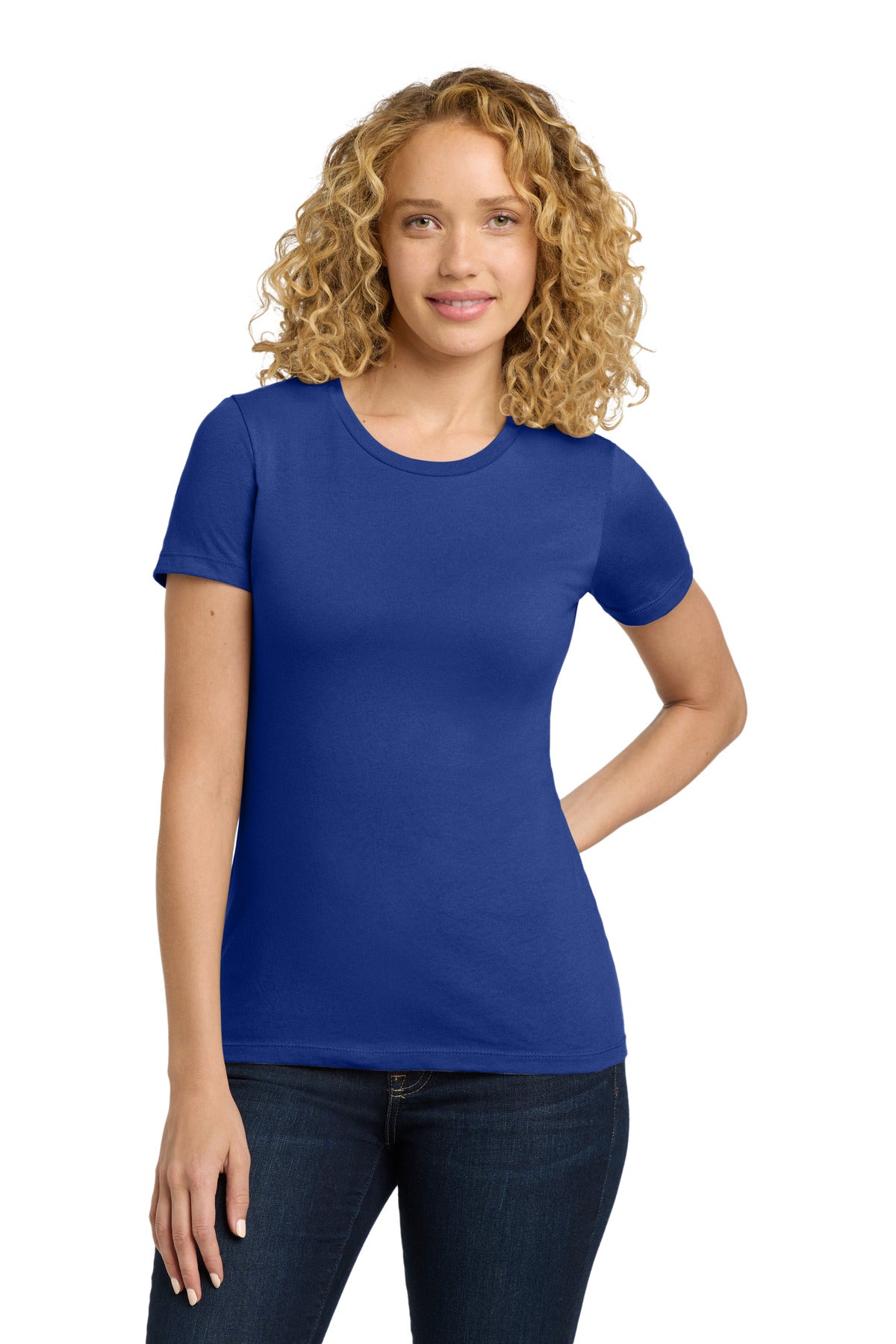 Next Level Apparel Women's Cotton Tee - Royal - front
