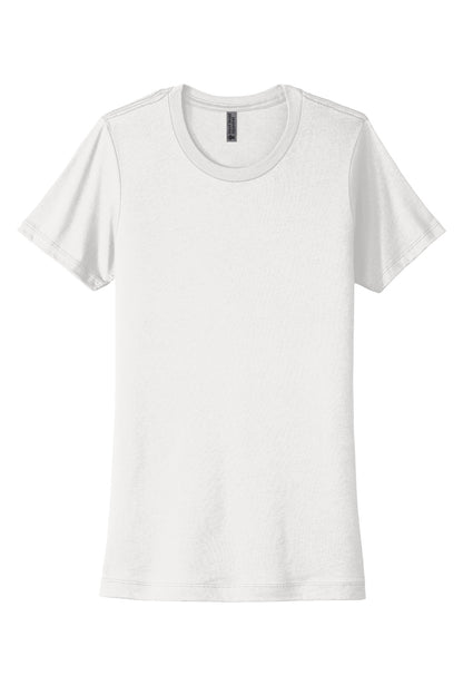 Next Level Apparel Women's Cotton Tee - White - flat front
