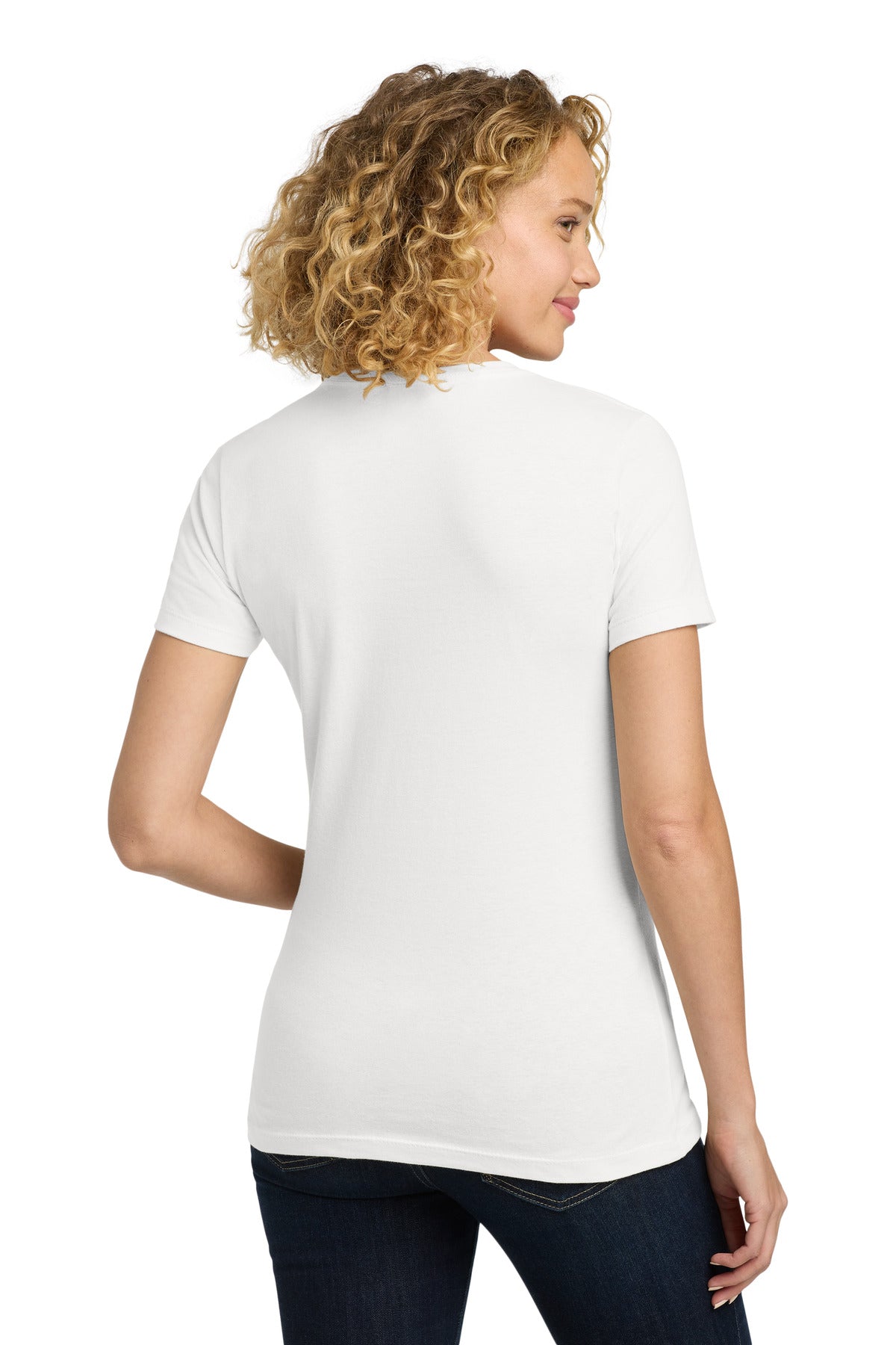 Next Level Apparel Women's Cotton Tee - White - back