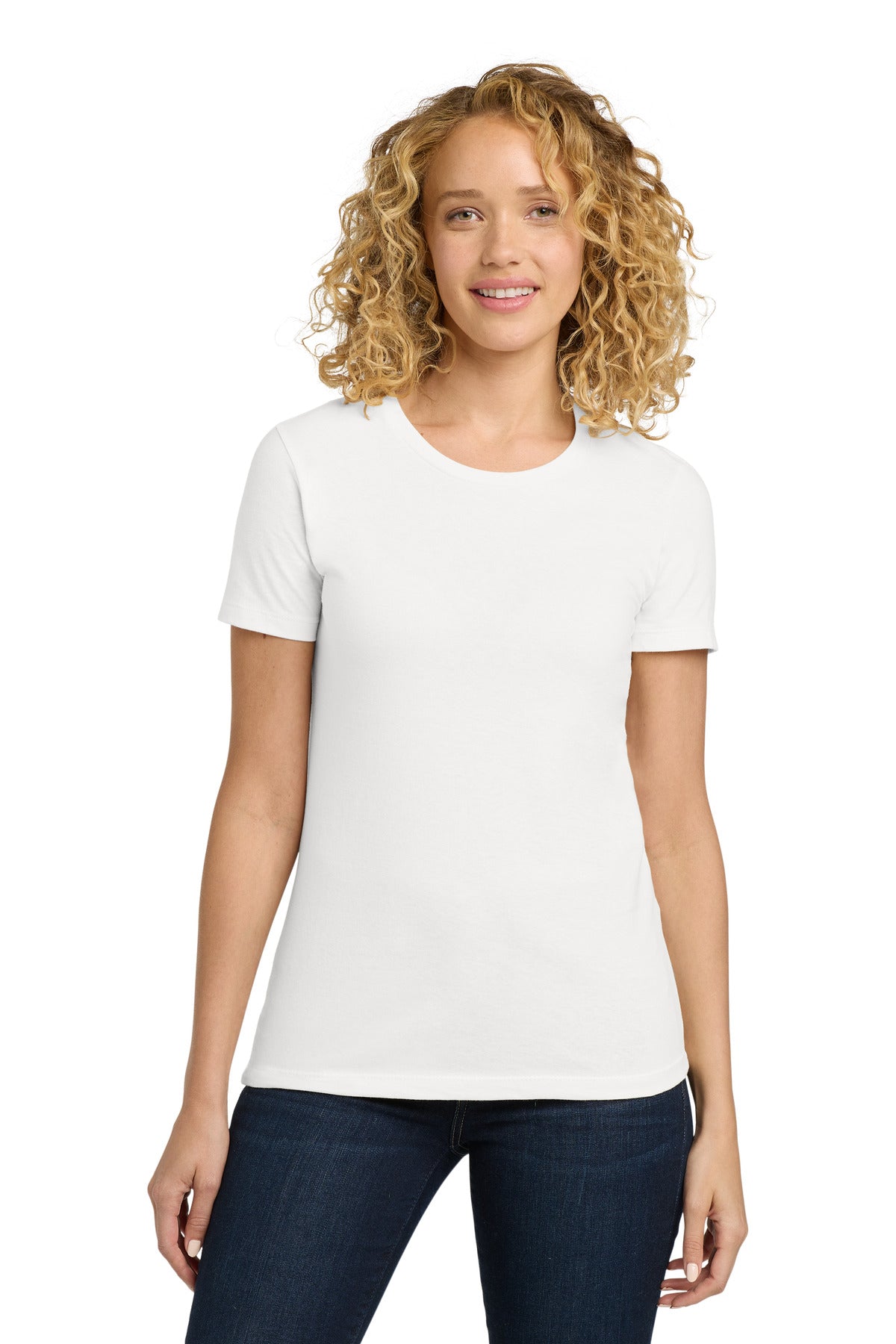 Next Level Apparel Women's Cotton Tee - White - front