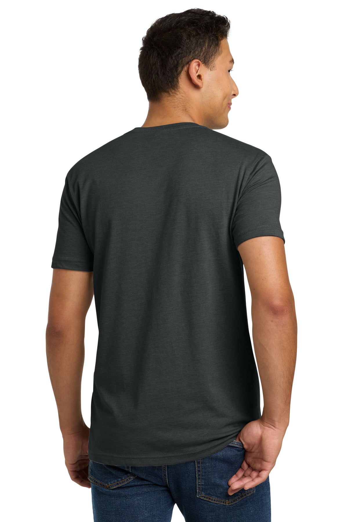 Next Level Apparel Adult CVC Tee - Charcoal - back