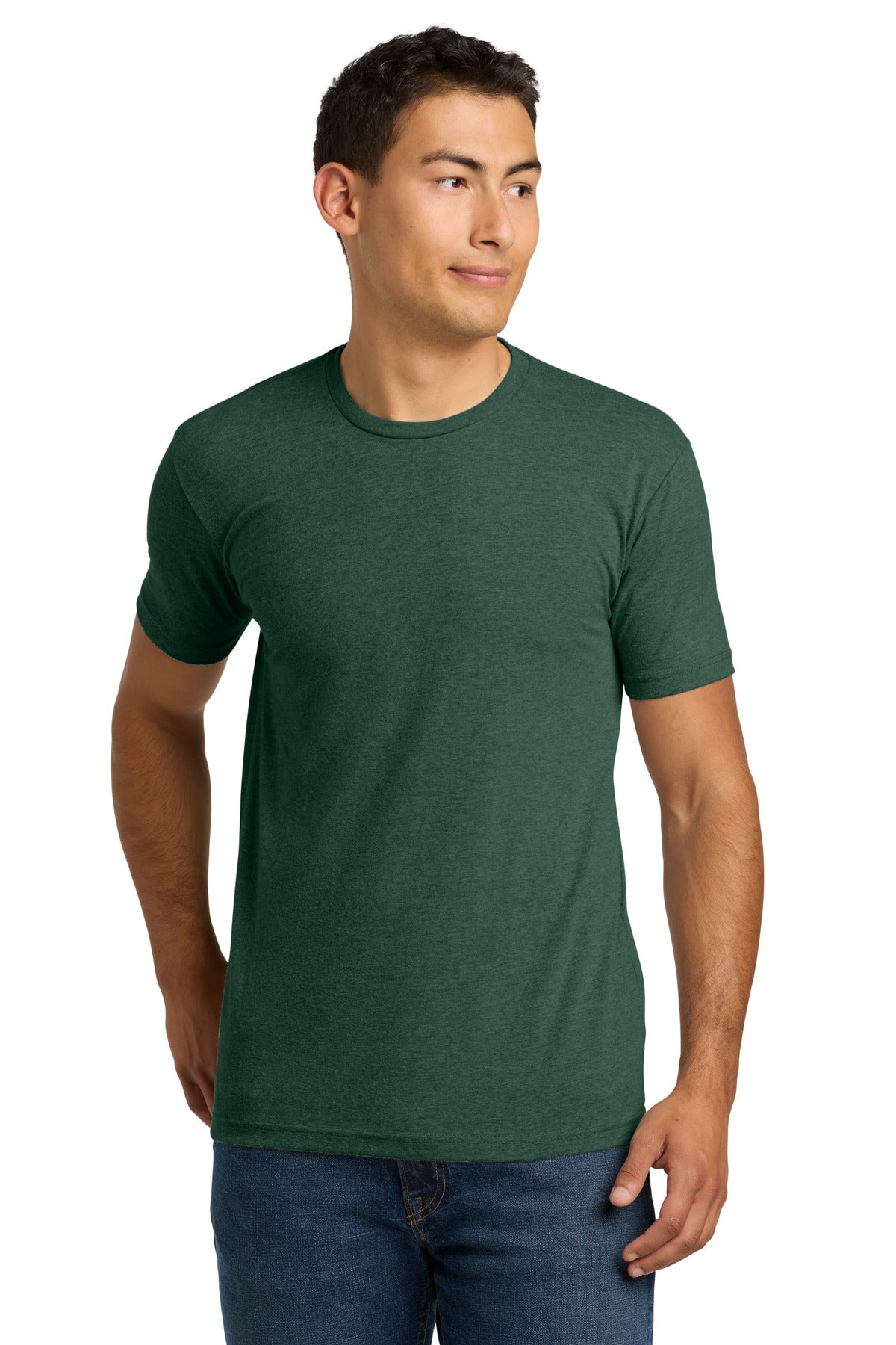 Next Level Apparel Adult CVC Tee - Heather Forest Green - front