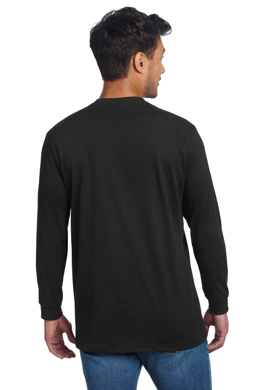Next Level Apparel Adult CVC Long Sleeve Tee - Black - back