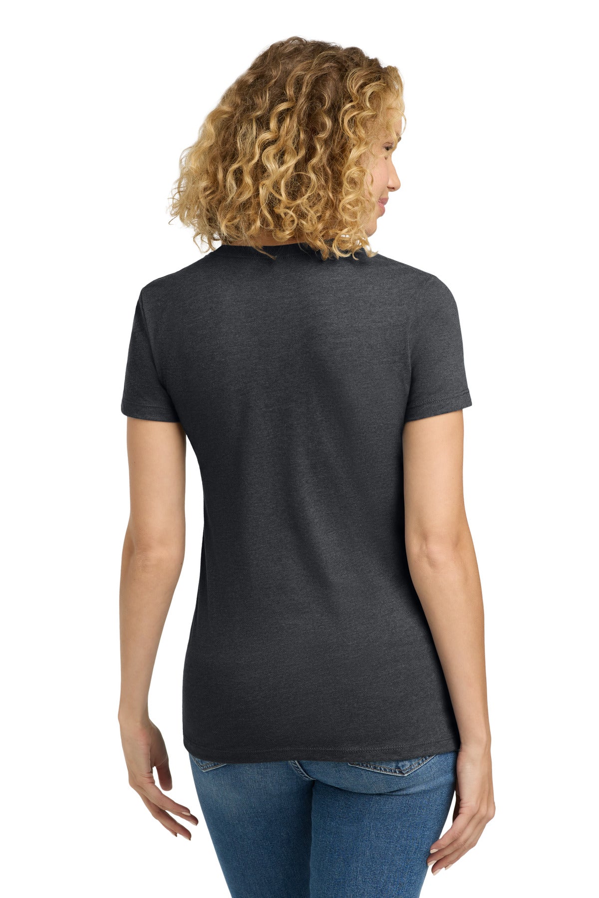Next Level Apparel Women's CVC Tee - Charcoal - back