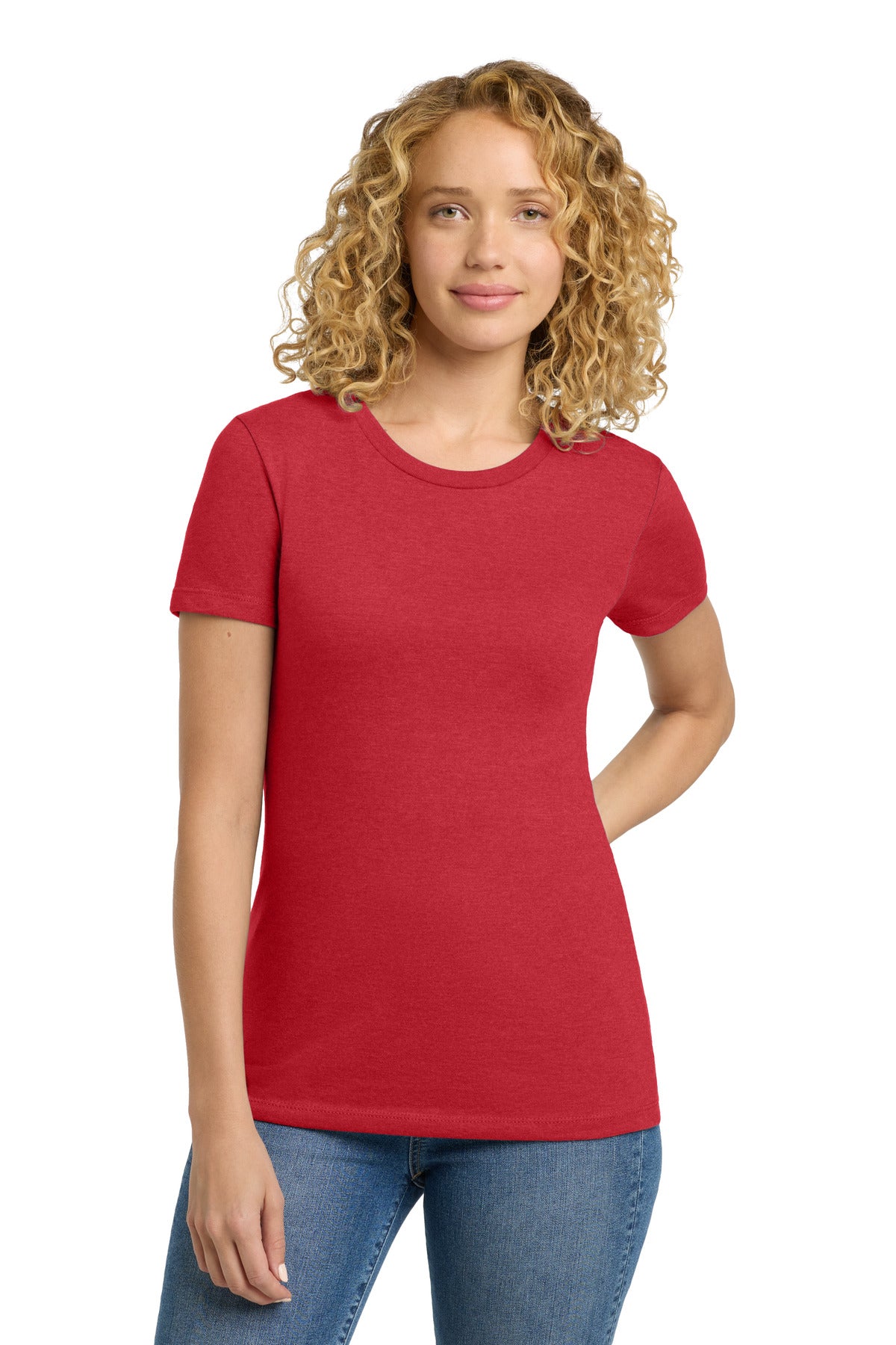 Next Level Apparel Women's CVC Tee - Red - front