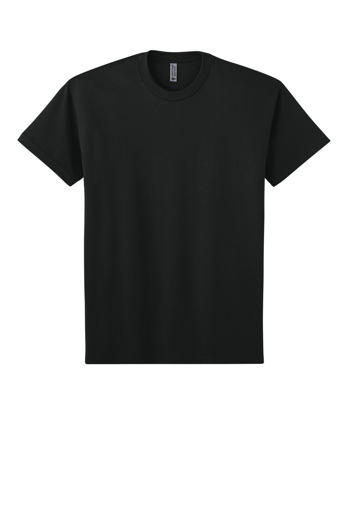 Next Level Apparel Heavyweight Tee - Black - flat front