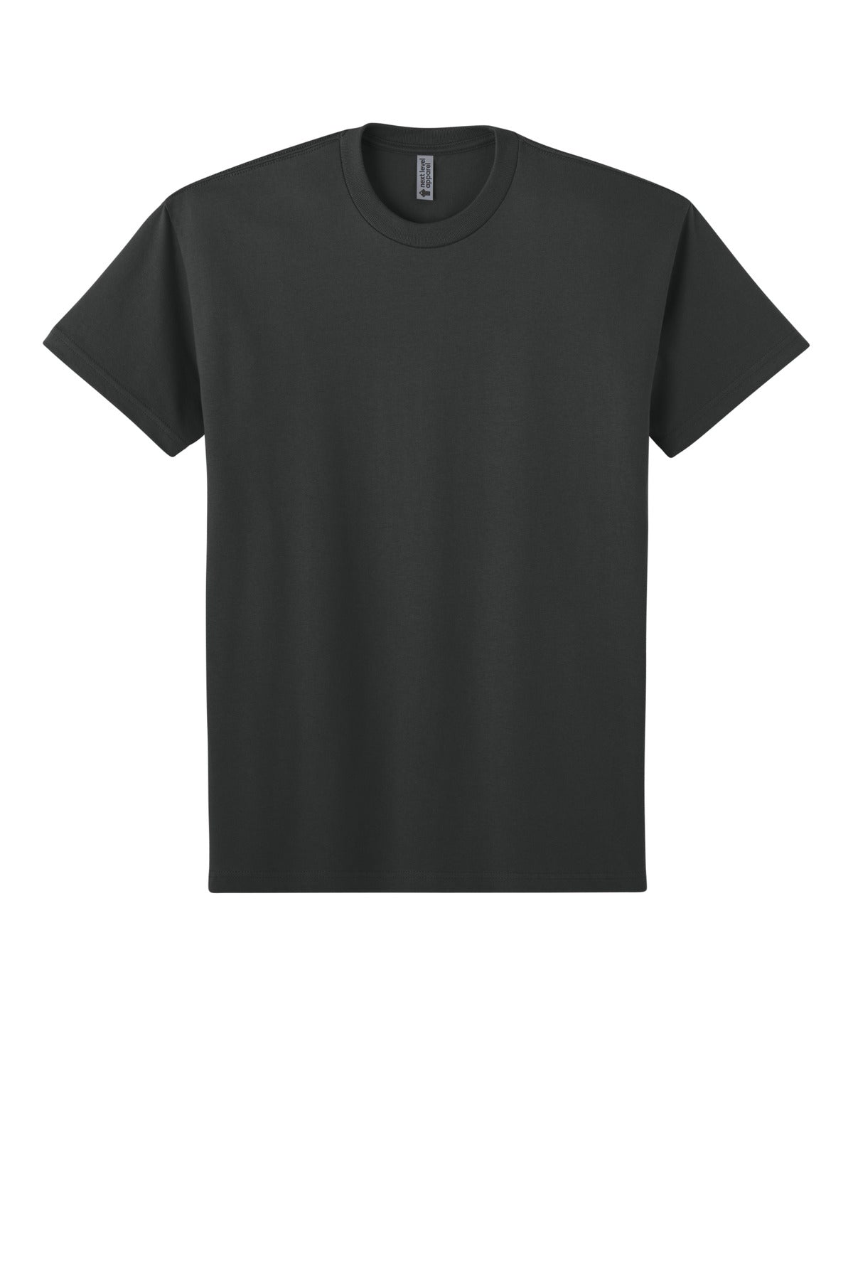 Next Level Apparel Heavyweight Tee - Graphite Black - flat front