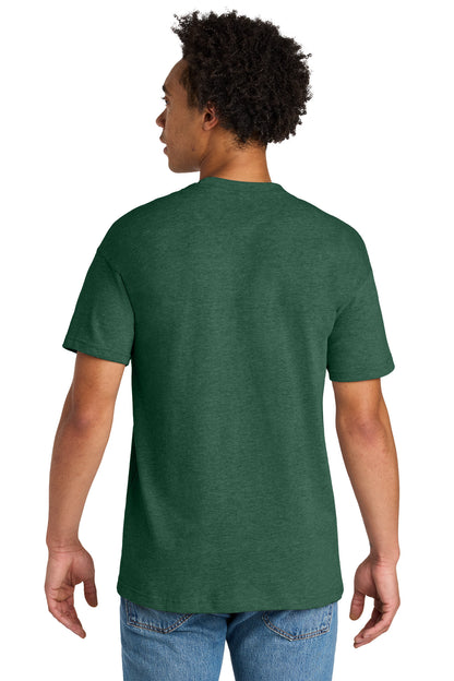 Next Level Apparel Heavyweight Tee - Heather Forest Green - back