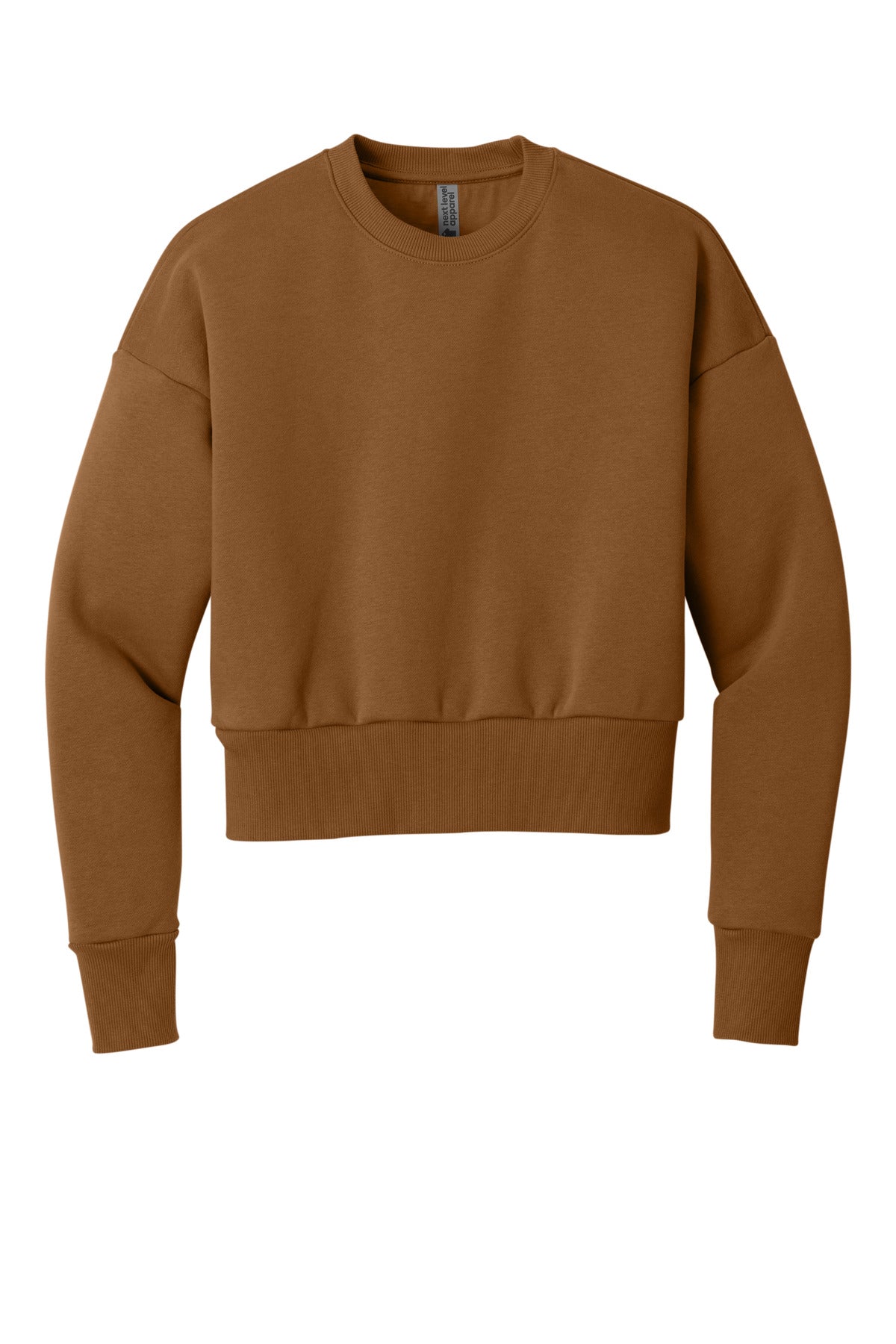 Next Level Apparel Women's Heavyweight Sweatshirt - Clay - flat front
