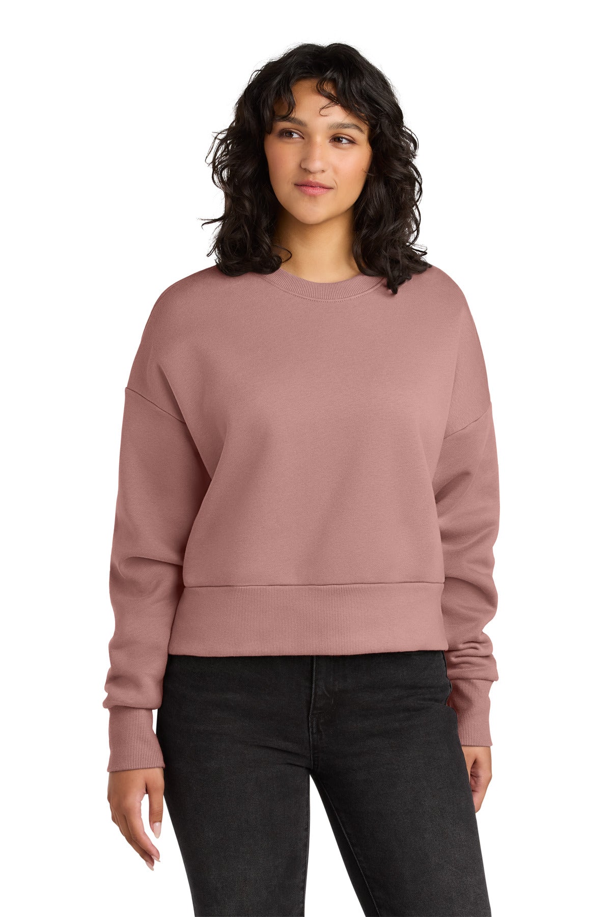 Next Level Apparel Women's Heavyweight Sweatshirt - Desert Pink - front