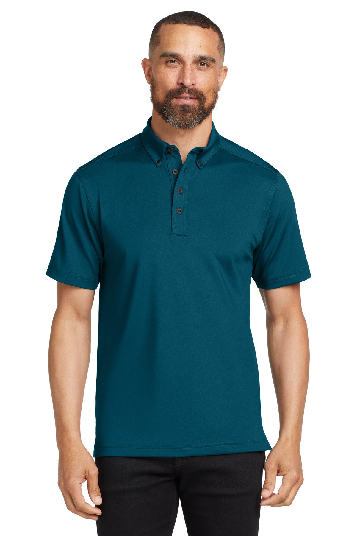 OGIO Gauge Polo - Teal Throttle - front
