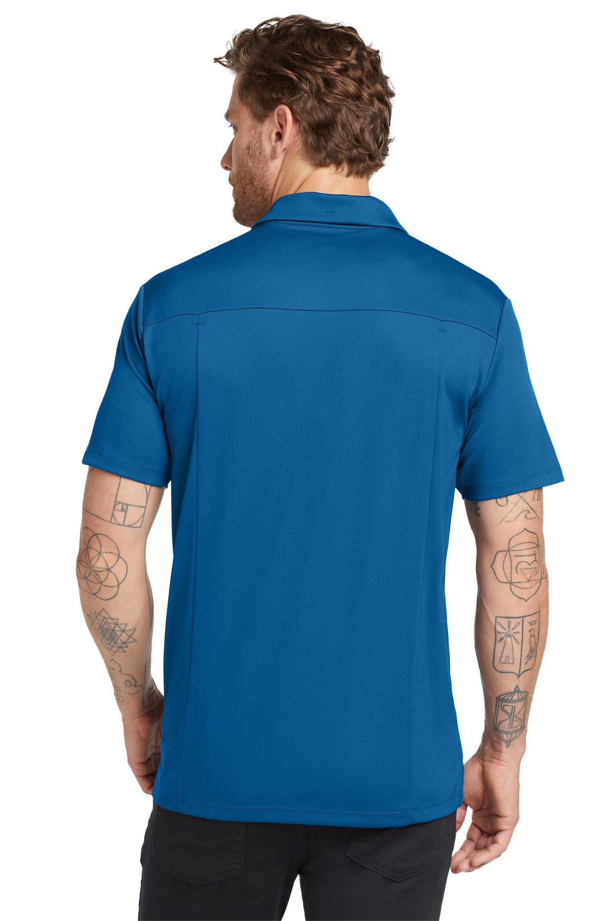 OGIO Framework Polo - Bolt Blue - back