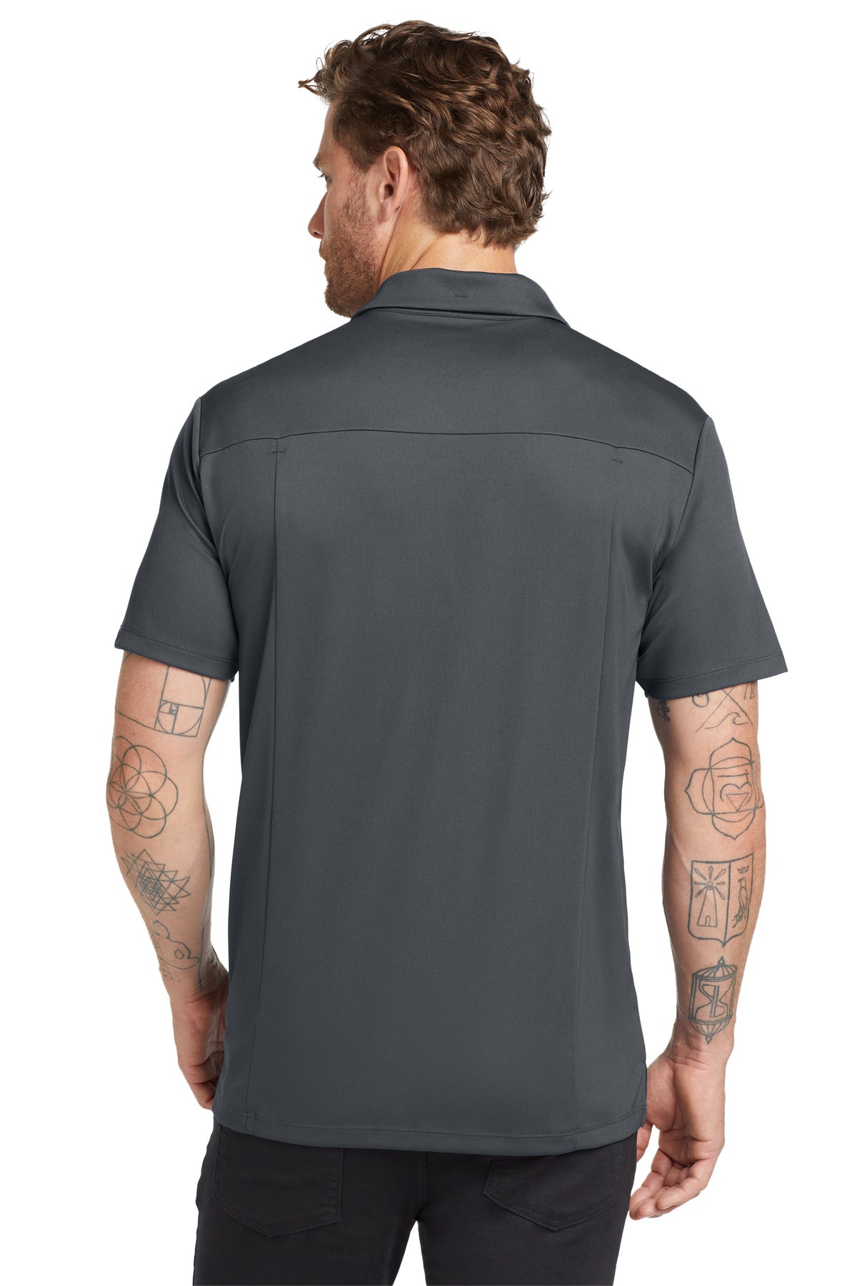 OGIO Framework Polo - Diesel Grey - back