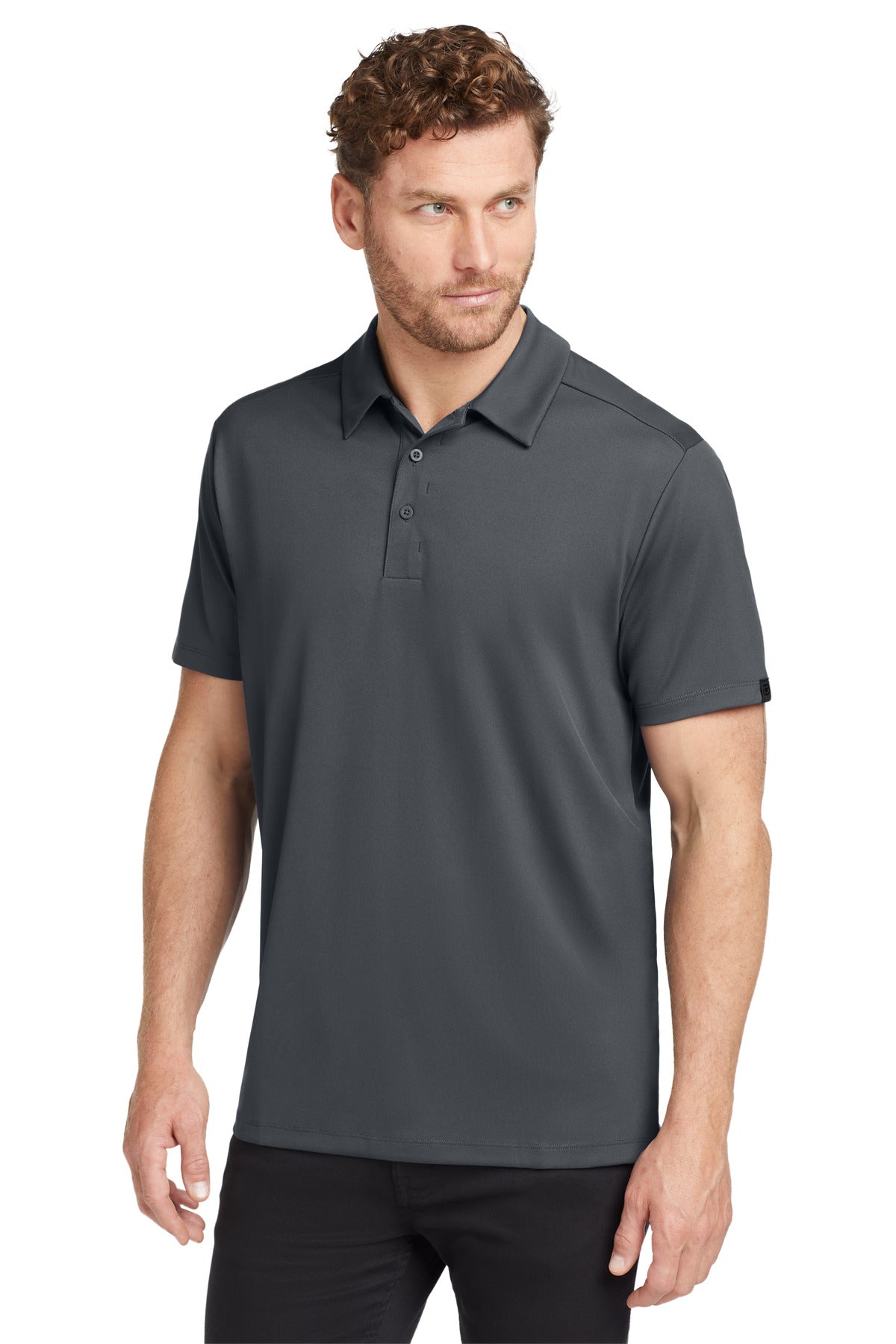 OGIO Framework Polo - Diesel Grey - front