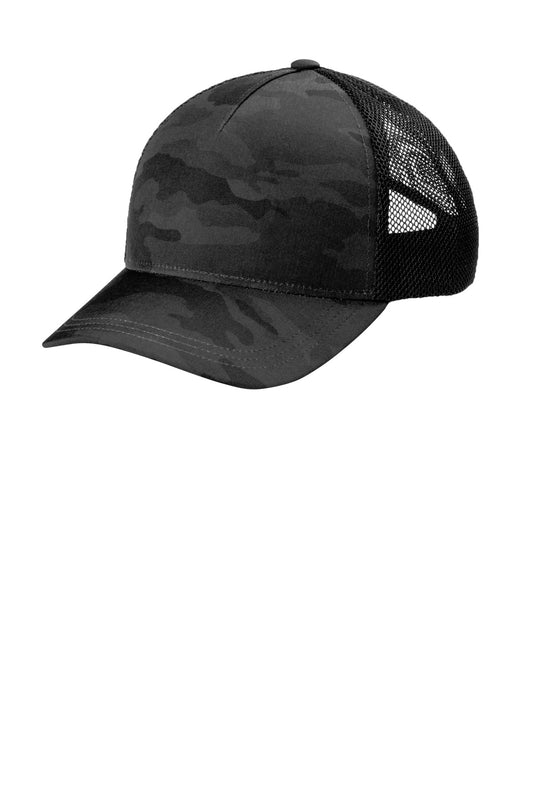 OGIO Fusion Trucker Cap - Black Camo - flat front