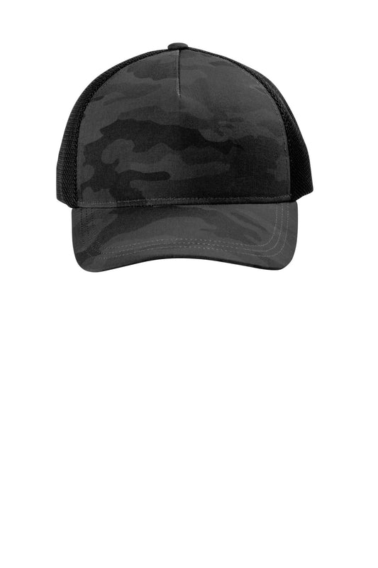 OGIO Fusion Trucker Cap - Black Camo - front