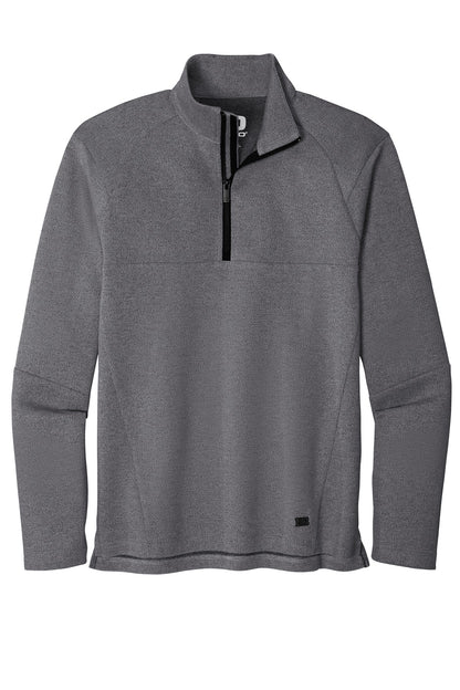 OGIO Transition 1/4-Zip - Blacktop Heather - flat front