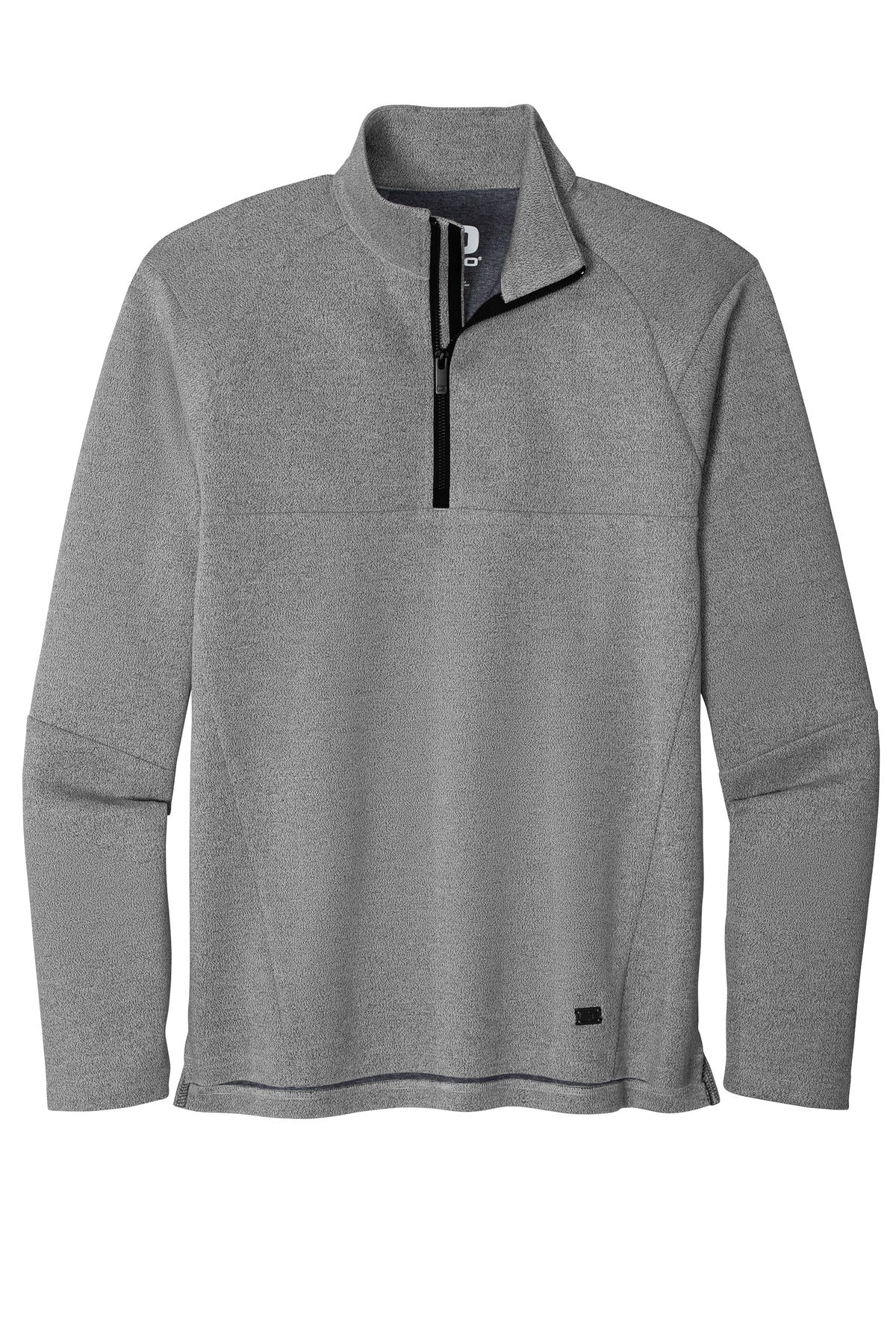 OGIO Transition 1/4-Zip - Petrol Grey Heather - flat front