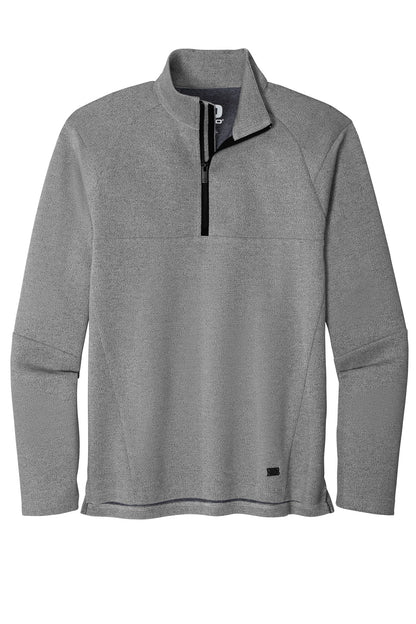 OGIO Transition 1/4-Zip - Petrol Grey Heather - flat front
