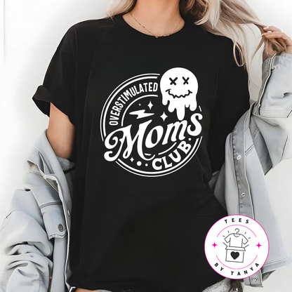 Overstimulated Mom’s Club Ghost Emoji Shirt