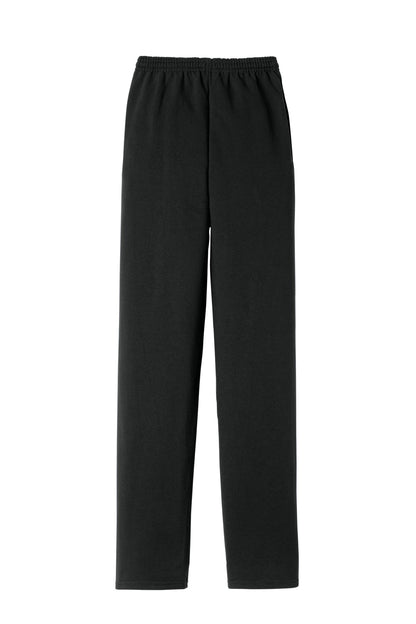 Champion Powerblend Open Bottom Sweatpant - Black - flat back