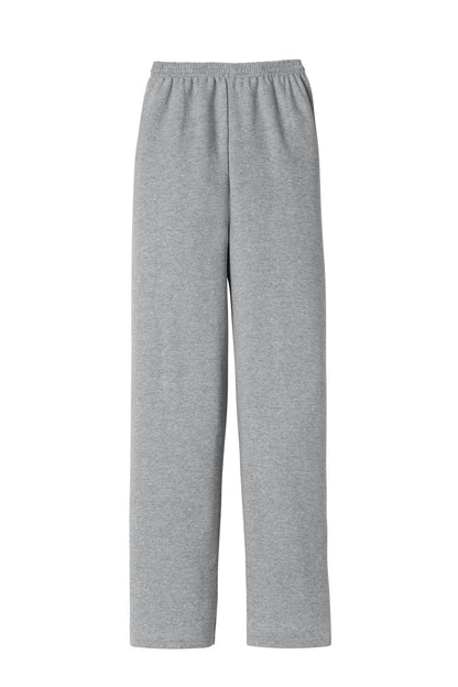 Champion Powerblend Open Bottom Sweatpant - Light Steel - flat back