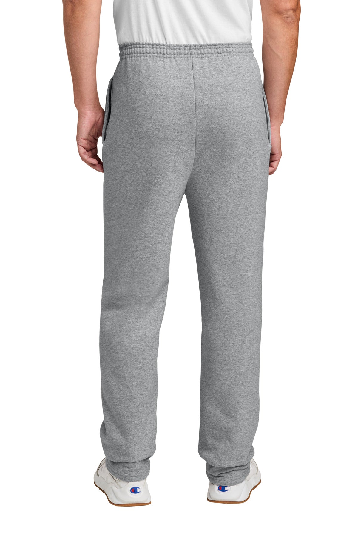 Champion Powerblend Open Bottom Sweatpant - Light Steel - back