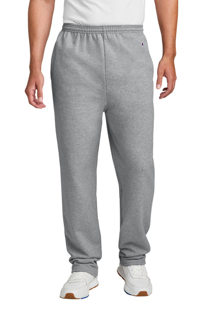 Champion Powerblend Open Bottom Sweatpant - Light Steel - front
