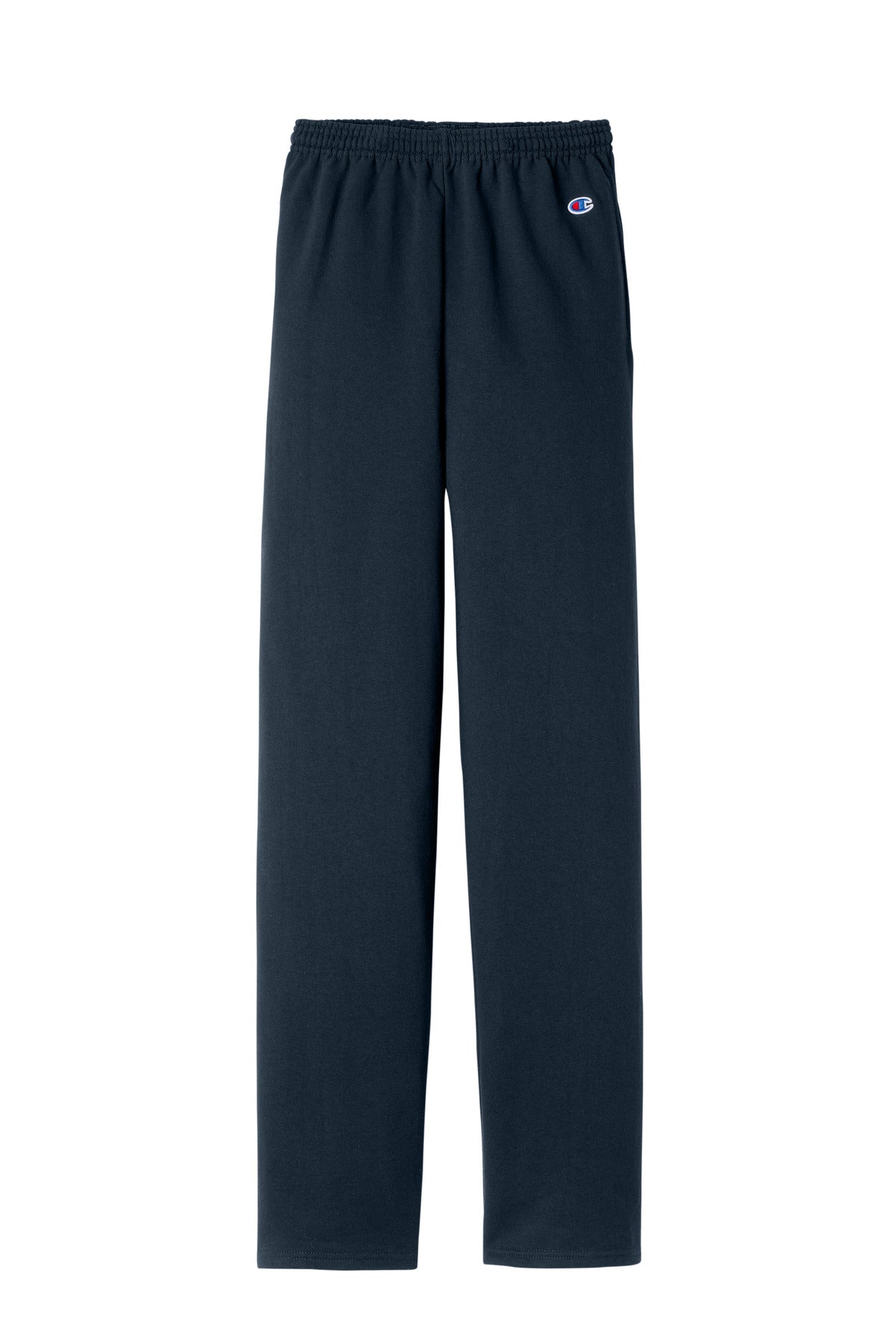 Champion Powerblend Open Bottom Sweatpant - Navy - flat front