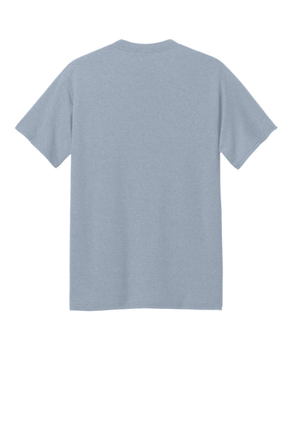 Port & Company Core Blend Recycled Tee - Athletic Heather - flat back
