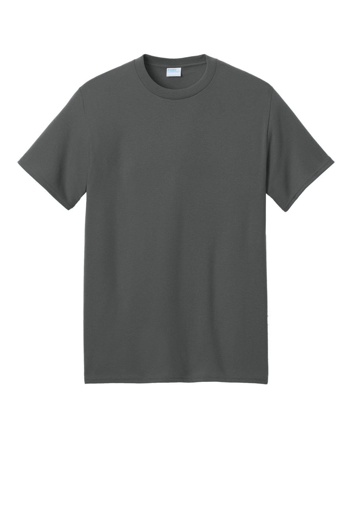 Port & Company Core Blend Recycled Tee - Charcoal - flat front