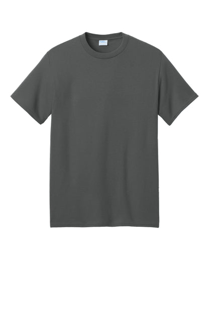 Port & Company Core Blend Recycled Tee - Charcoal - flat front