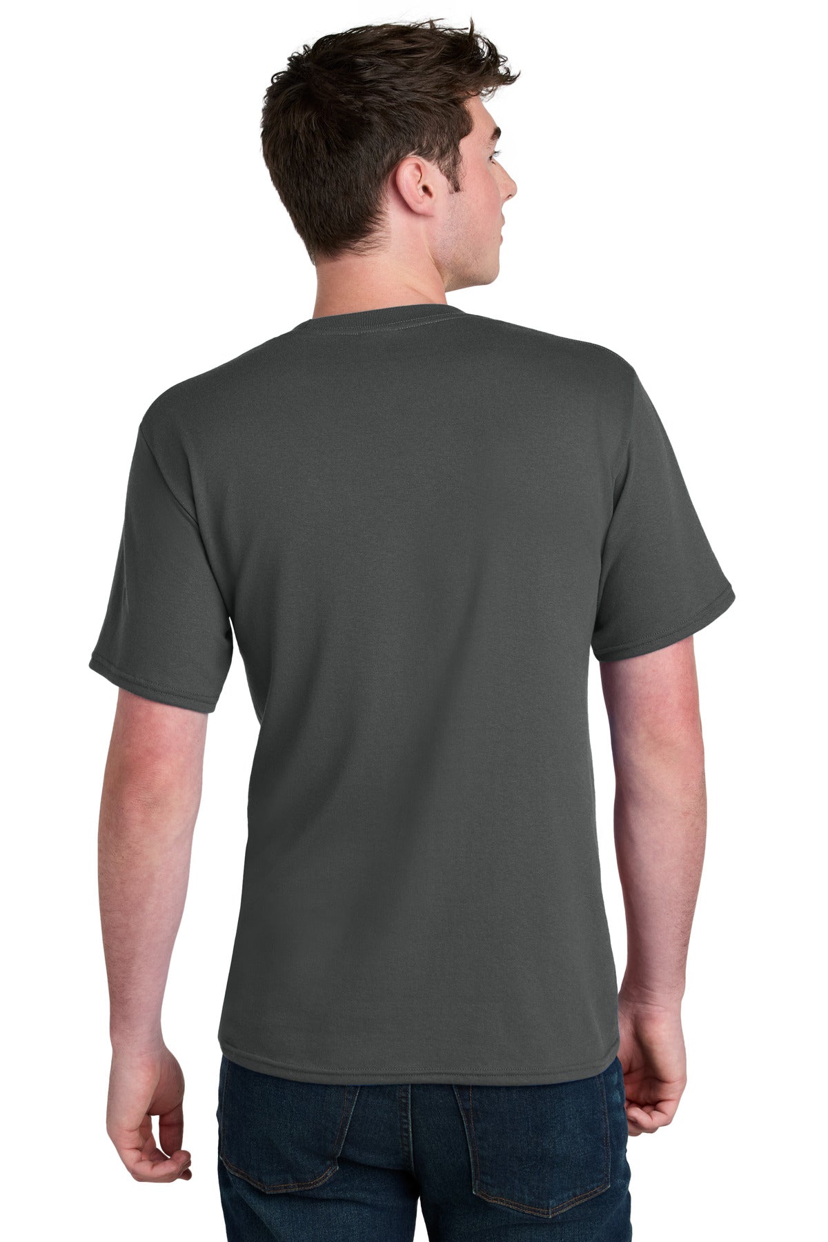 Port & Company Core Blend Recycled Tee - Charcoal - back