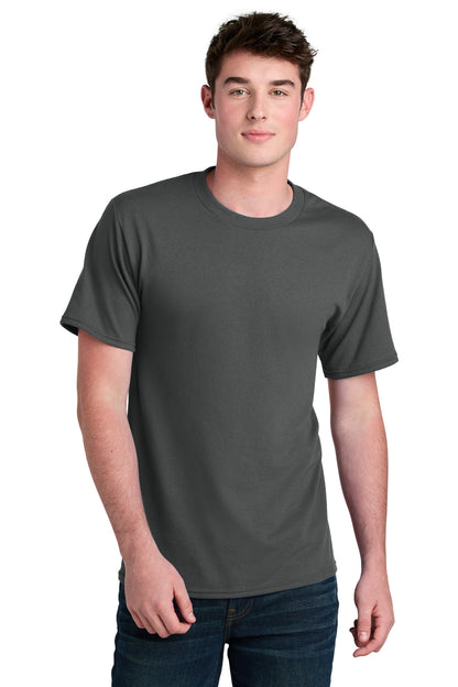 Port & Company Core Blend Recycled Tee - Charcoal - front