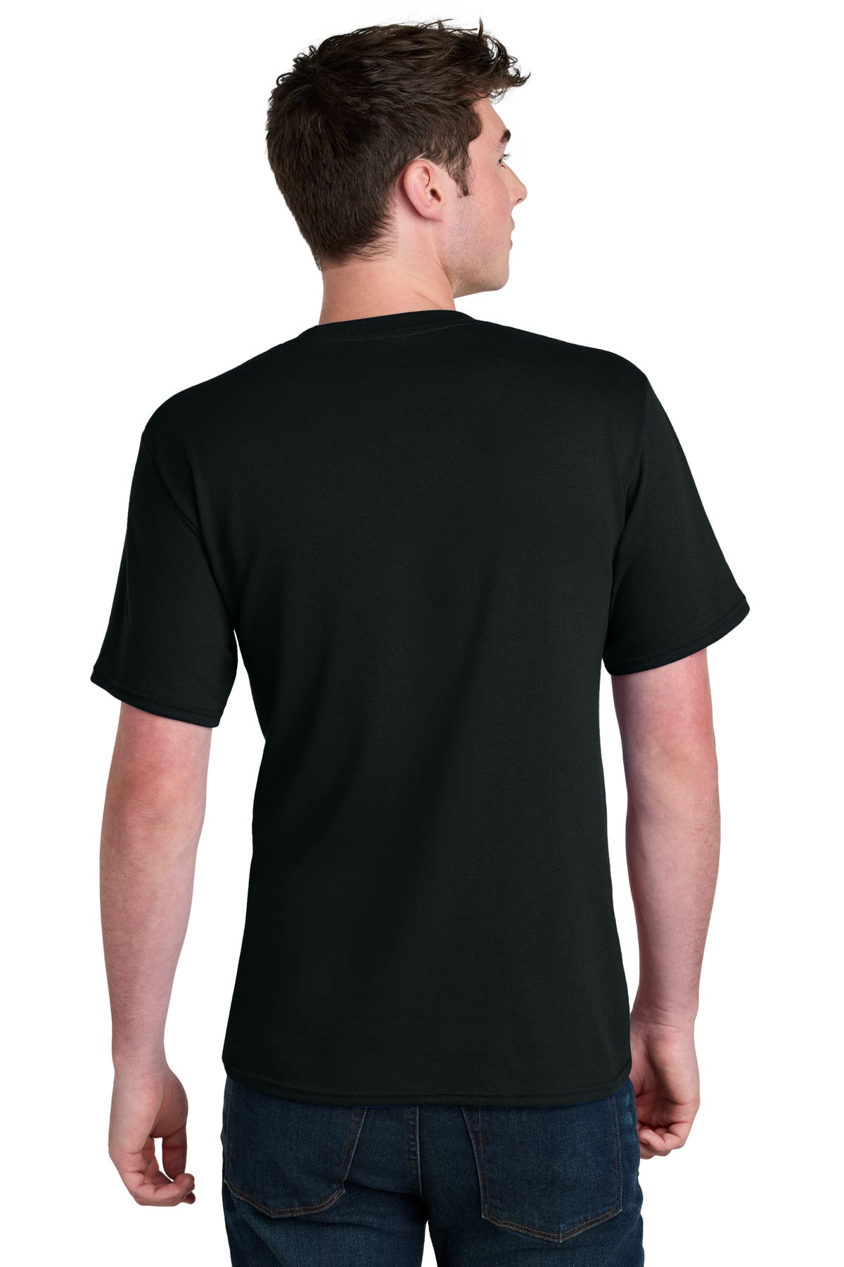 Port & Company Core Blend Recycled Tee - Jet Black - back