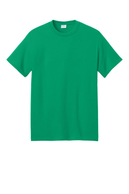 Port & Company Core Blend Recycled Tee - Kelly - flat front