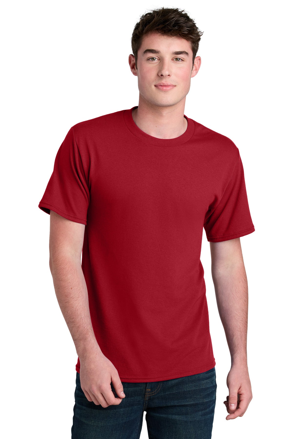 Port & Company Core Blend Recycled Tee - Red - front