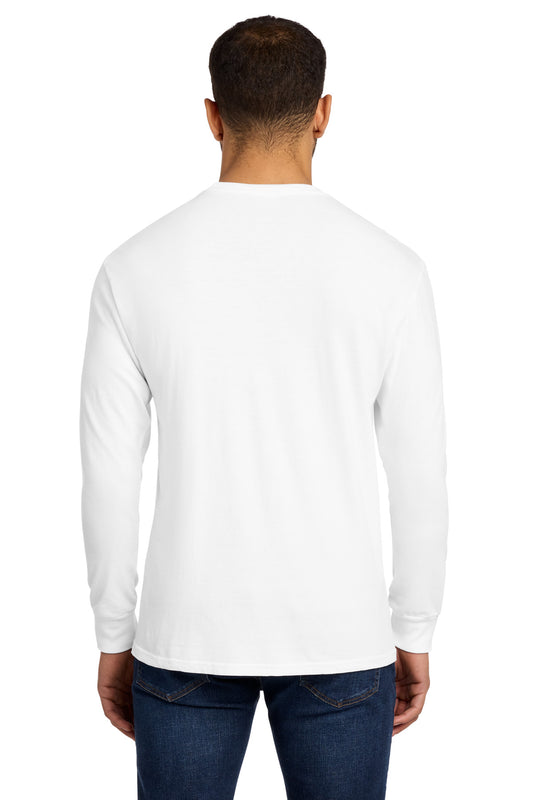 Port & Company Beach Wash Garment-Dyed Long Sleeve Tee - White - back