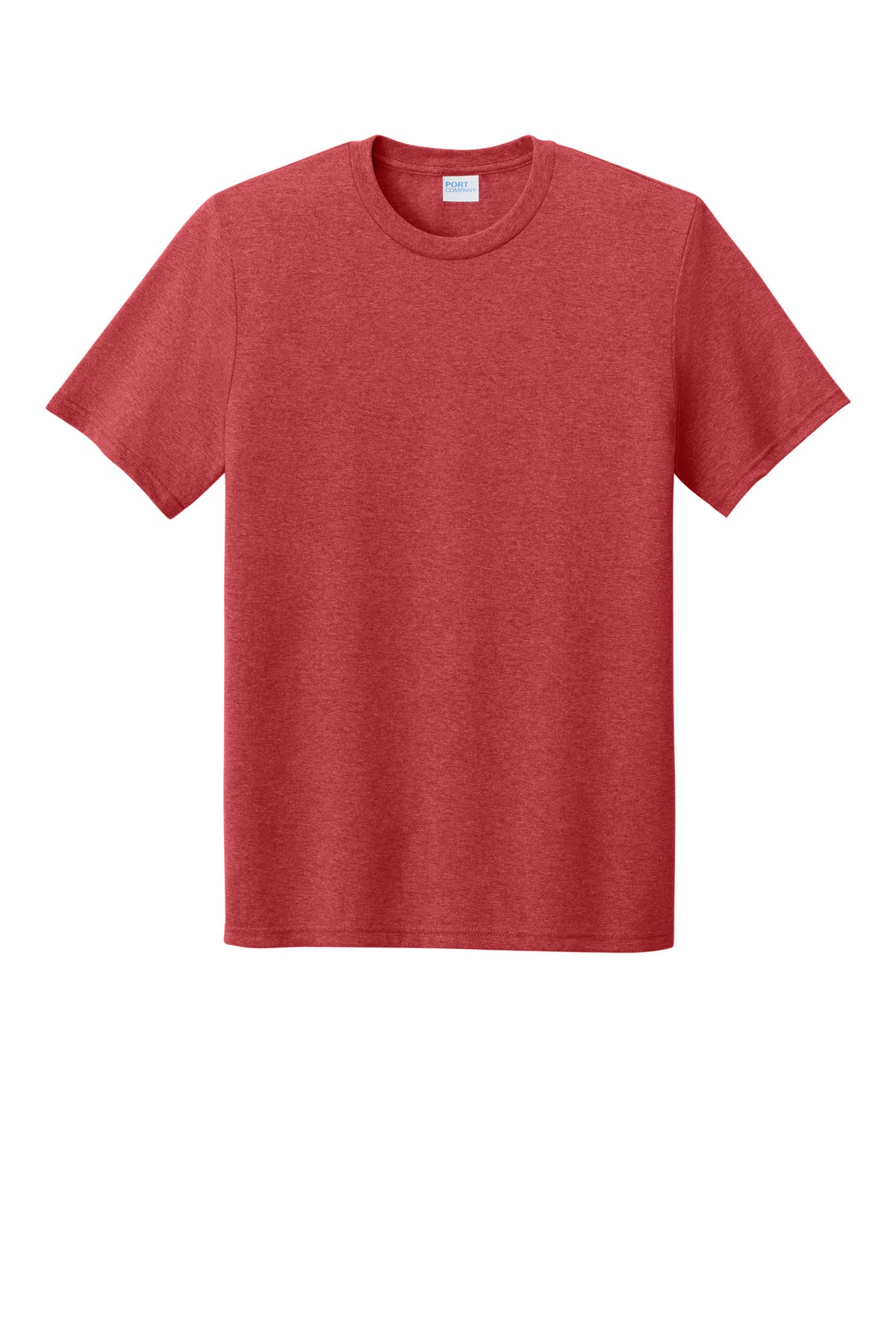 Port & Company Tri-Blend Tee - Bright Red Heather - flat front
