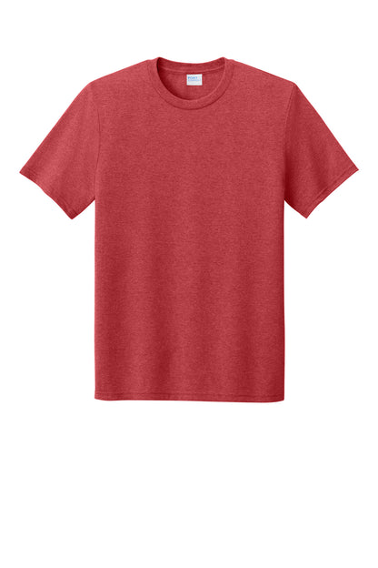 Port & Company Tri-Blend Tee - Bright Red Heather - flat front