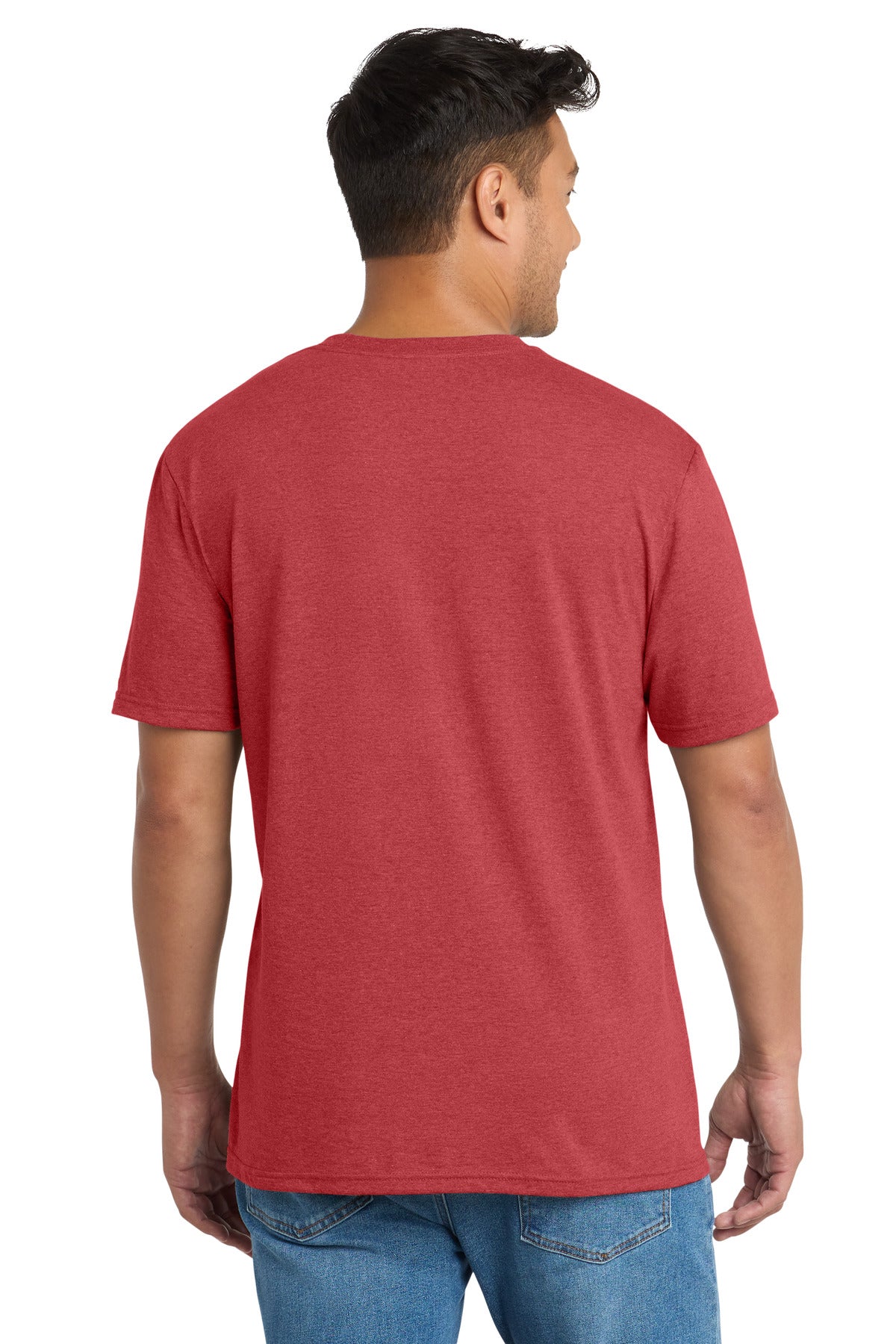 Port & Company Tri-Blend Tee - Bright Red Heather - back