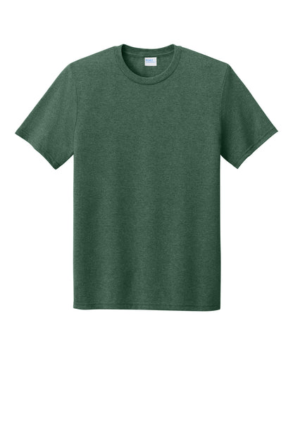 Port & Company Tri-Blend Tee - Forest Green Heather - flat front