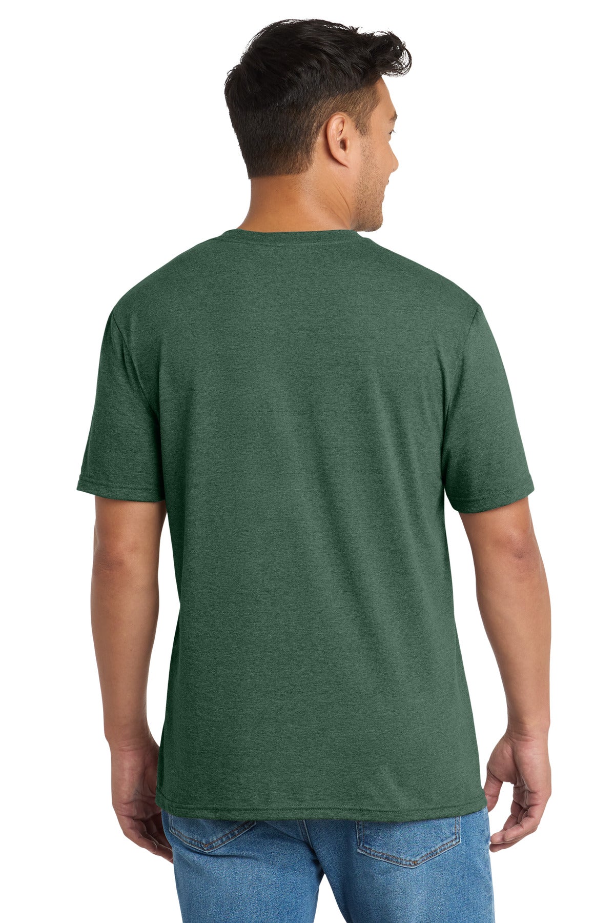 Port & Company Tri-Blend Tee - Forest Green Heather - back