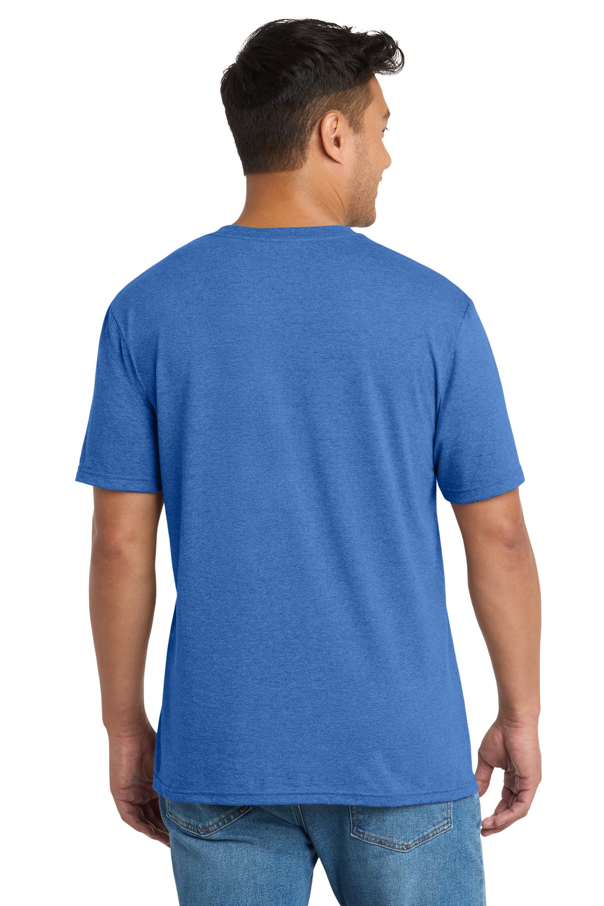 Port & Company Tri-Blend Tee - Heather Royal - back