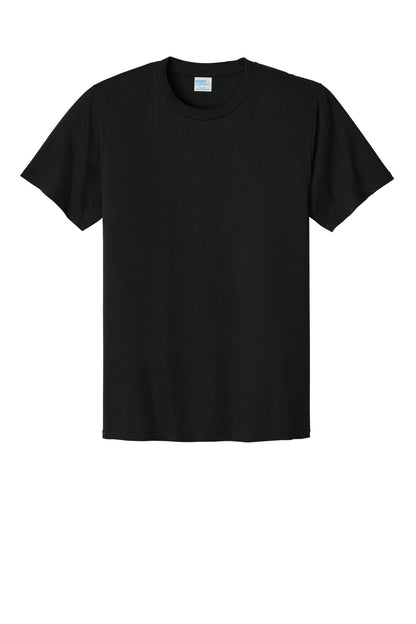 Port & Company CVC Tee - Black - flat front
