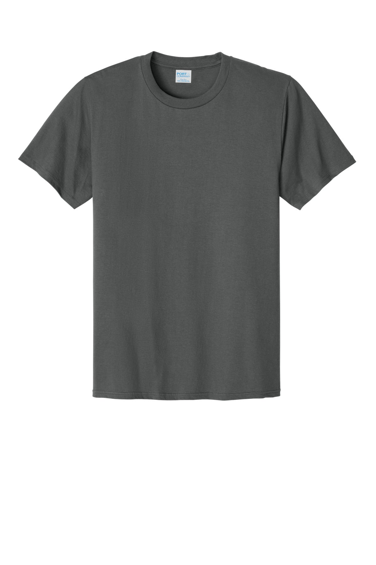 Port & Company CVC Tee - Charcoal - flat front